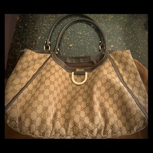 Gucci D gold large shoulder bag